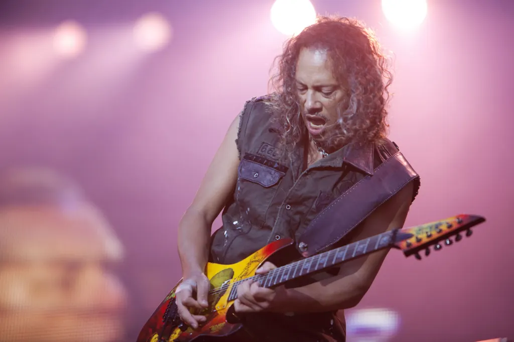 Kirk Hammett of Metallica performing at Sonisphere 2011